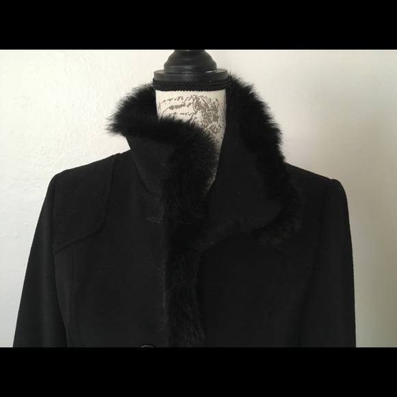 Black wool coat, size 8 - Picture 2 of 7